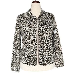 Charter Club Leopard Print Jacket, Women's Size L
